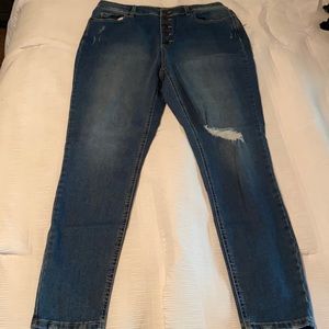 High rise skinny jeans
